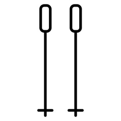 Ski Sticks Icon