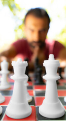 English: Mental Combat in a Natural Setting: Outdoor Chess