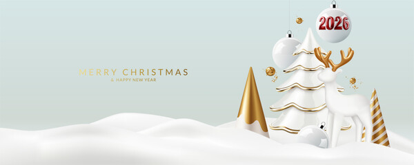 Christmas and New Year greeting card 2026