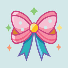 set of colorful ribbon love