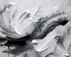 Black and white abstract background with a smoky artistic illustration of a woman's face, conveying a sense of light and motion