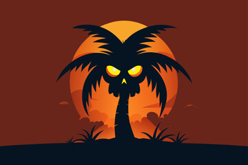 A glowing ghost in a creepy hallway suitable vector illustration