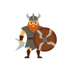 viking warrior shield cracked on battlefield 