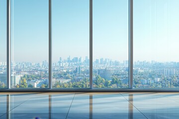 A clean, transparent window with a cityscape view in the background. No streaks or smudges, just bright and fresh clarity.