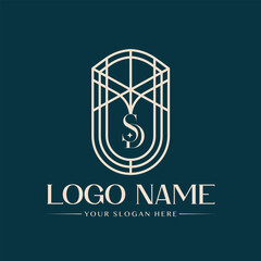 Elegant S D Monogram Logo Luxury Brand and Financial Services