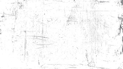 High contrast scratched grunge texture with vintage damage and dusty surface. Weathered white background with retro distressed look.