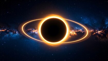 Cosmic black hole with swirling rings (1)