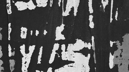 Old ripped torn blank black and white fly posters textures backgrounds grunge creased crumpled...
