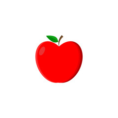 red apple flat design icon simple creative concept web icon eps 10