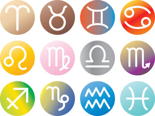 十二星座アイコン	丸