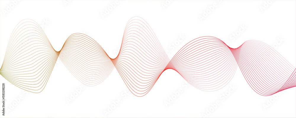 Poster abstract glowing modern wave with dynamic flowing lines. futuristic technology and sound wave lines.