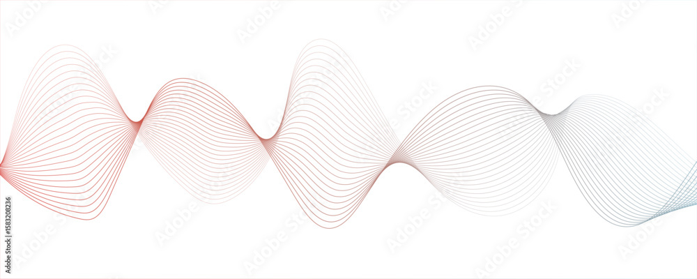 Poster abstract glowing modern wave with dynamic flowing lines. futuristic technology and sound wave lines.