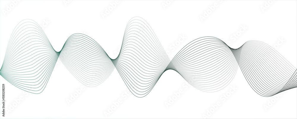 Poster abstract glowing modern wave with dynamic flowing lines. futuristic technology and sound wave lines.