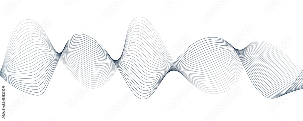 Poster abstract glowing modern wave with dynamic flowing lines. futuristic technology and sound wave lines.
