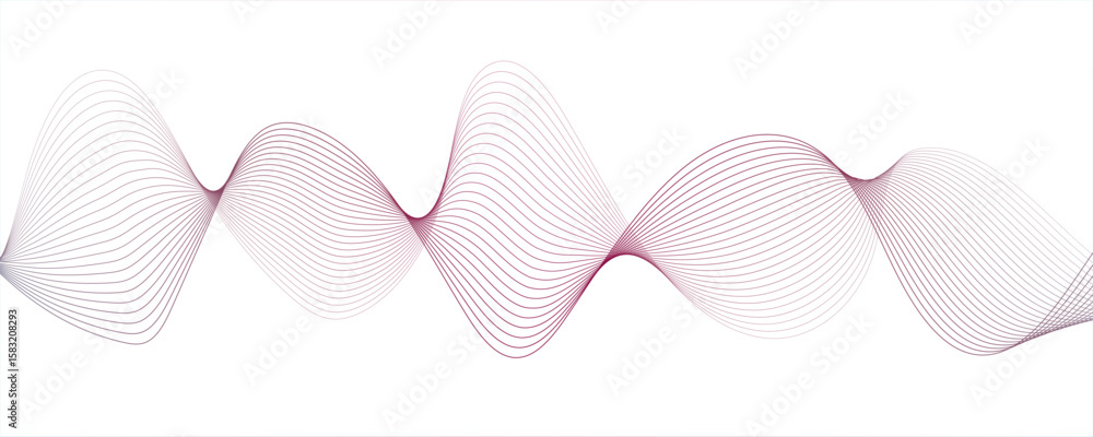 Poster abstract glowing modern wave with dynamic flowing lines. futuristic technology and sound wave lines.