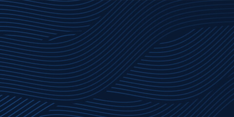 3D modern wave curve abstract presentation background. Luxury paper cut background. Abstract decoration, golden pattern, halftone gradients, 3d Vector illustration. Dark blue background