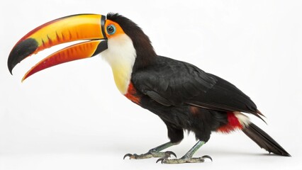 Toucan perched on a tree branch in a tropical park setting