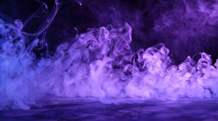 Purple Ink Cloud: Ethereal streams of purple ink billow and swirl in a mesmerizing cloud, creating a dreamy, abstract atmosphere. - Powered by Adobe