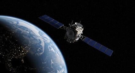 Exploring the Cosmos: A Satellite's Journey Above Earth