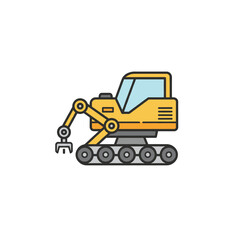 Naklejka premium Nuclear Decommissioning Robot Icon 