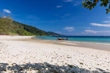 Tropical Paradise Beach and blue sky,Koh Lipe island in Satun,Thailand