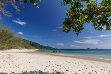 Tropical Paradise Beach and blue sky,Koh Lipe island in Satun,Thailand
