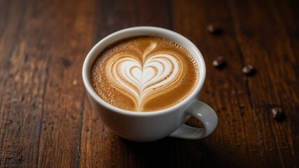 Fototapeta premium Coffee with Heart Art