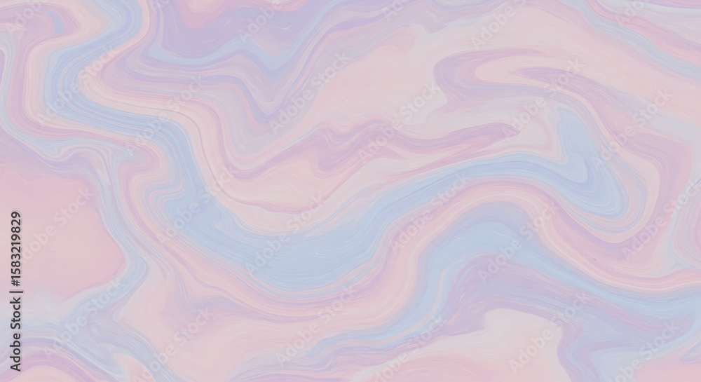 Poster abstract background with soft, flowing pastel colors creating a marble-like swirl pattern, conveying