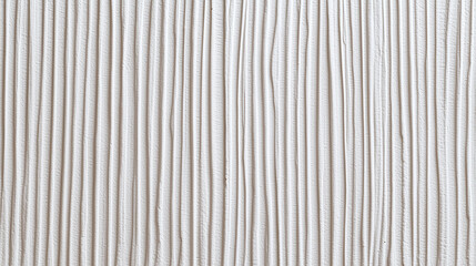 Obraz premium White matte clay texture wall with natural vertical lines creating subtle pattern and soft shadows, evoking calm and organic feeling in space