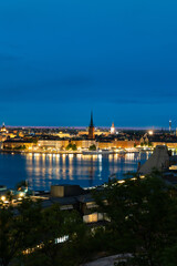 Obraz premium Stockholm Gamla Stan view at night, Sweden.