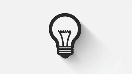 Simple illustration of a light bulb.