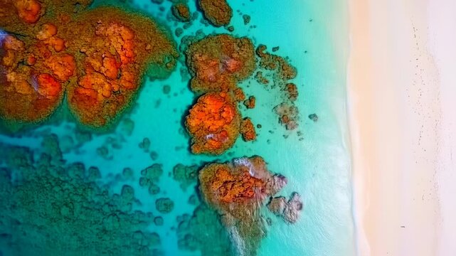 Abstract tropical beach scene