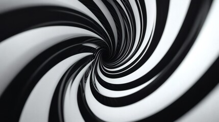 Fototapeta premium Abstract black and white spiral design.