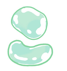 Adorable pastel blue illustration elements in PNG format with transparent background. Perfect for digital scrapbooking, invitations, kids designs, planners, and kawaii-themed projects.