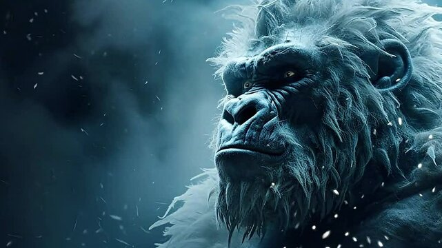 Galaxy Version of white gorilla world realistis,ai generative