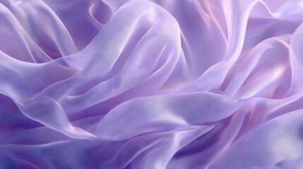 Fototapeta premium Soft Lavender Silk Fabric with Gentle Waves and Sheer Texture