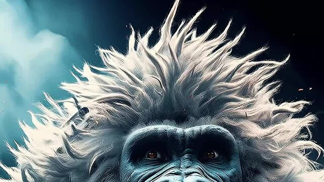 Galaxy Version of white gorilla world realistis,ai generative