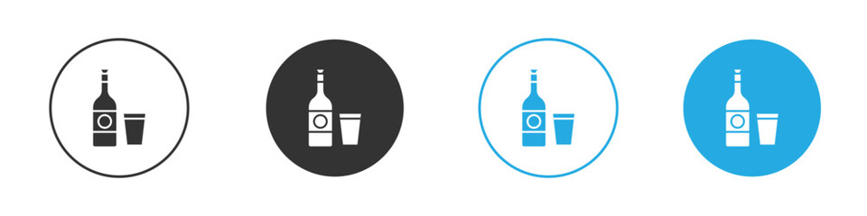 Vodka icon, simple flat style, illustration, logo sign symbol pictogram template, for ui or ux.