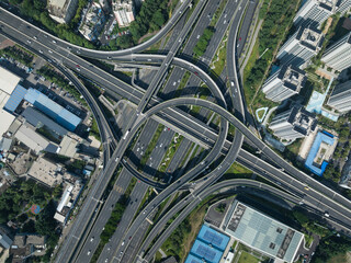 Chengdu,China- June 15,2025,Aerial view of landscape in Chengdu city, China