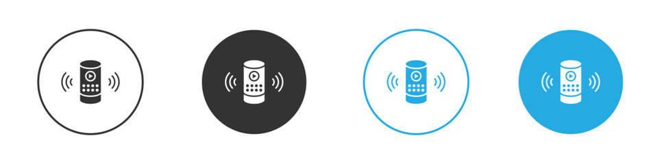 Smart speaker icon, simple flat style, illustration, logo sign symbol pictogram template, for ui or ux.