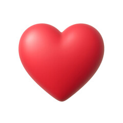 Isolated 3D Red Heart Icon