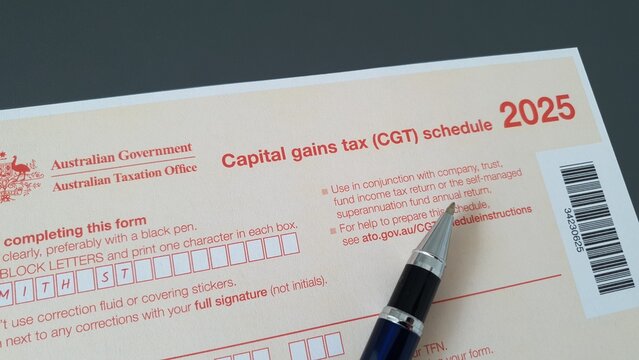 Australian tax form NAT 3423 Capital gains tax (CGT) schedule for the year 2025