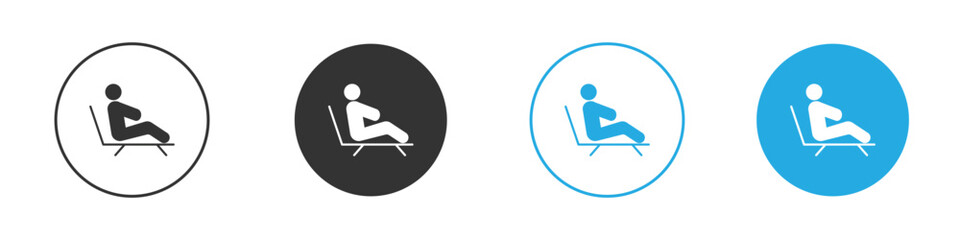 Resting icon, simple flat style, illustration, logo sign symbol pictogram template, for ui or ux.