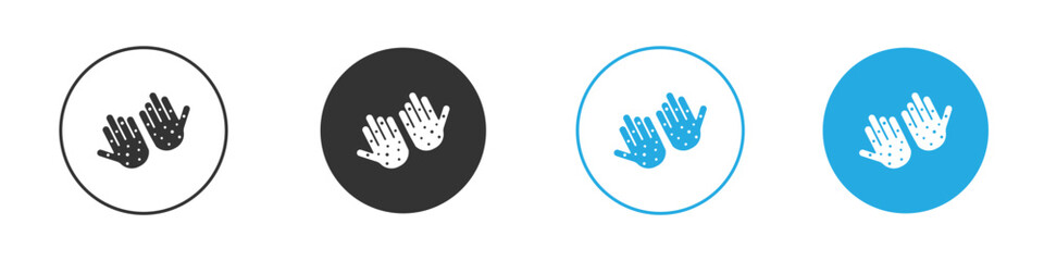 Rash hand icon, simple flat style, illustration, logo sign symbol pictogram template, for ui or ux.