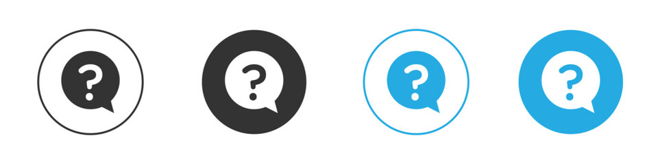 Question icon, simple flat style, illustration, logo sign symbol pictogram template, for ui or ux.