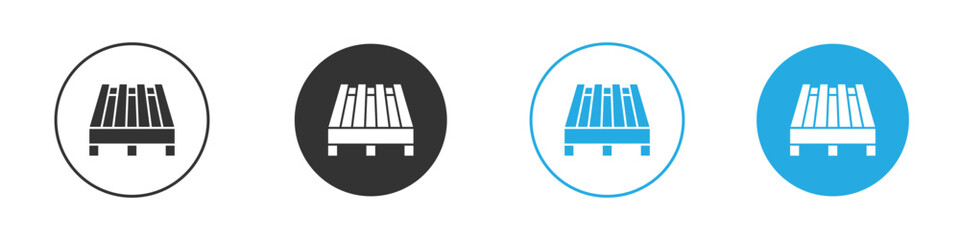 Pallet icon, simple flat style, illustration, logo sign symbol pictogram template, for ui or ux.