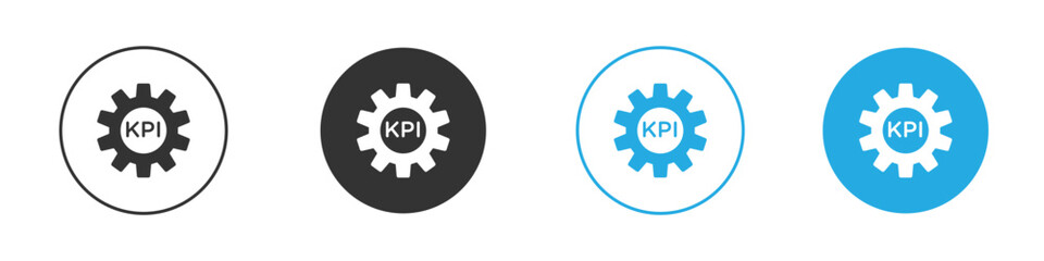 KPI icon, simple flat style, illustration, logo sign symbol pictogram template, for ui or ux.