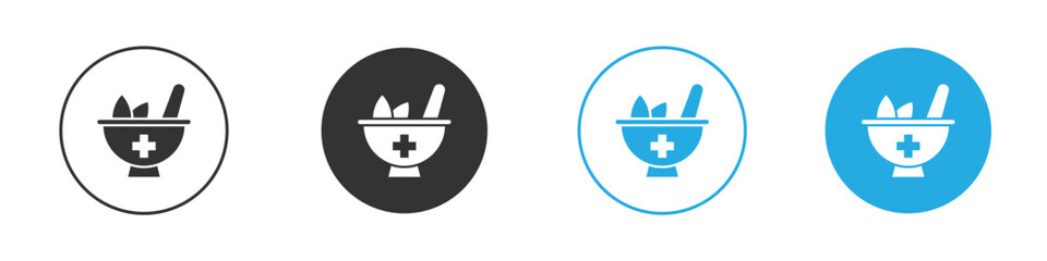 Herbal medicine icon, simple flat style, illustration, logo sign symbol pictogram template, for ui or ux.