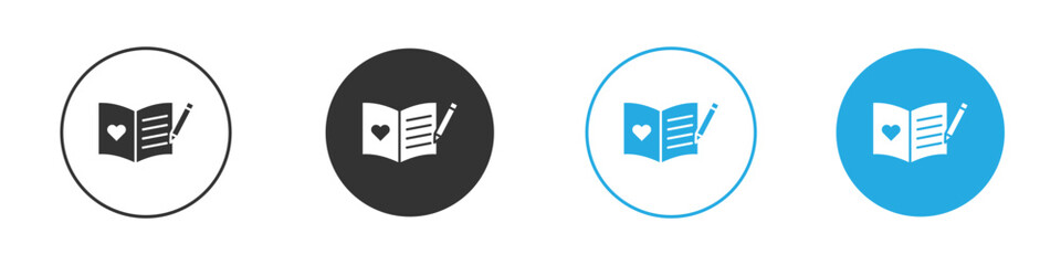 Guests book icon, simple flat style, illustration, logo sign symbol pictogram template, for ui or ux.