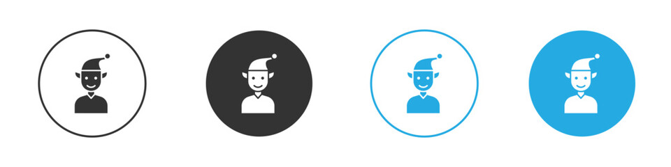 Elf icon, simple flat style, illustration, logo sign symbol pictogram template, for ui or ux.